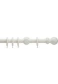 Honister 35mm Wood Curtain Pole Set Linen White