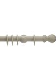 Honister 50mm Wood Curtain Pole Set Cafe Latte