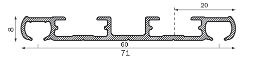 2904 2 Channel Curtain Track