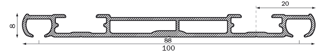 2905 2 Channel Curtain Track