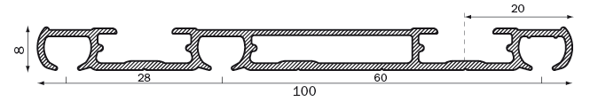 2906 3 Channel Curtain Track